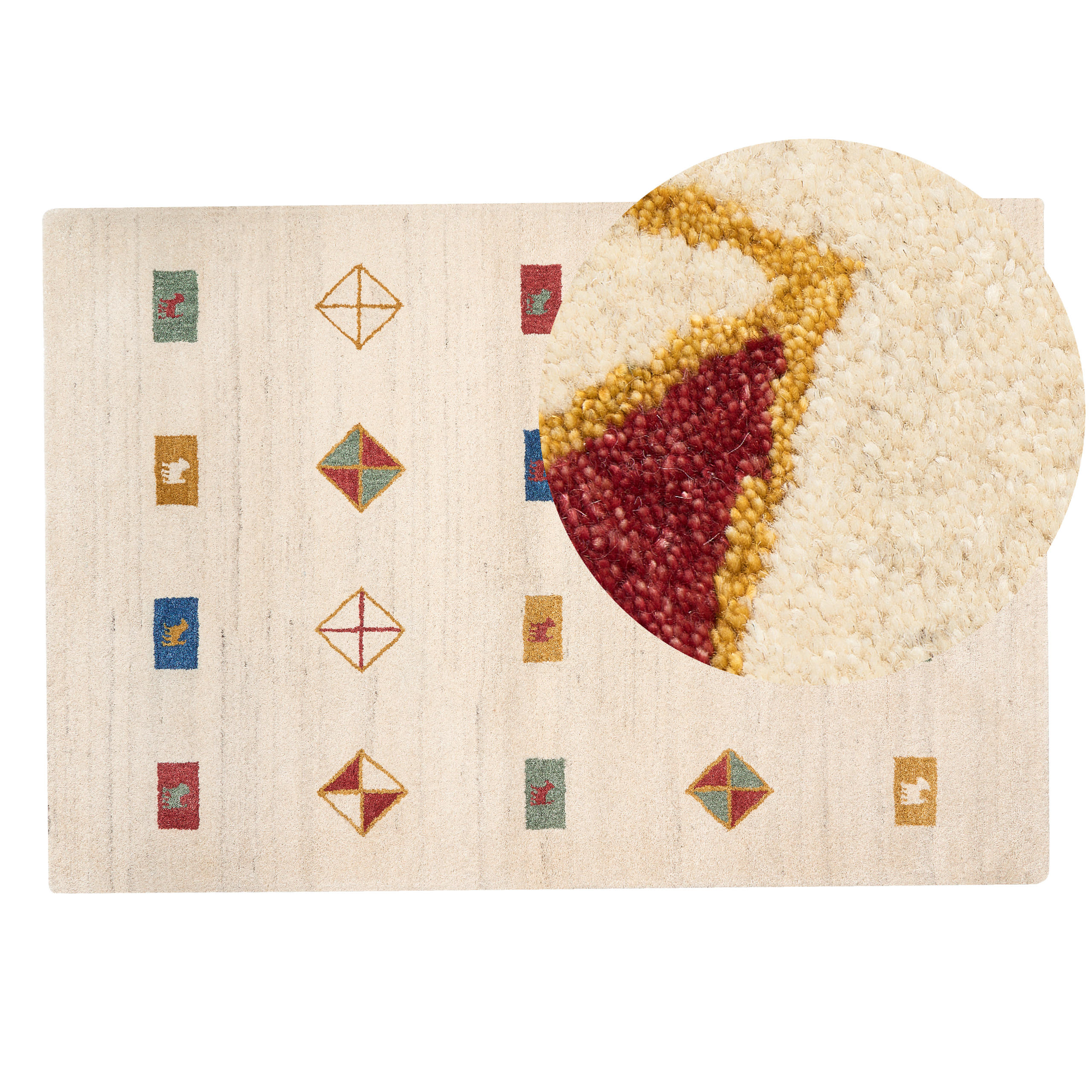 Matto MISINLI Beige 160 x 230 cm villa Gabbeh-matto