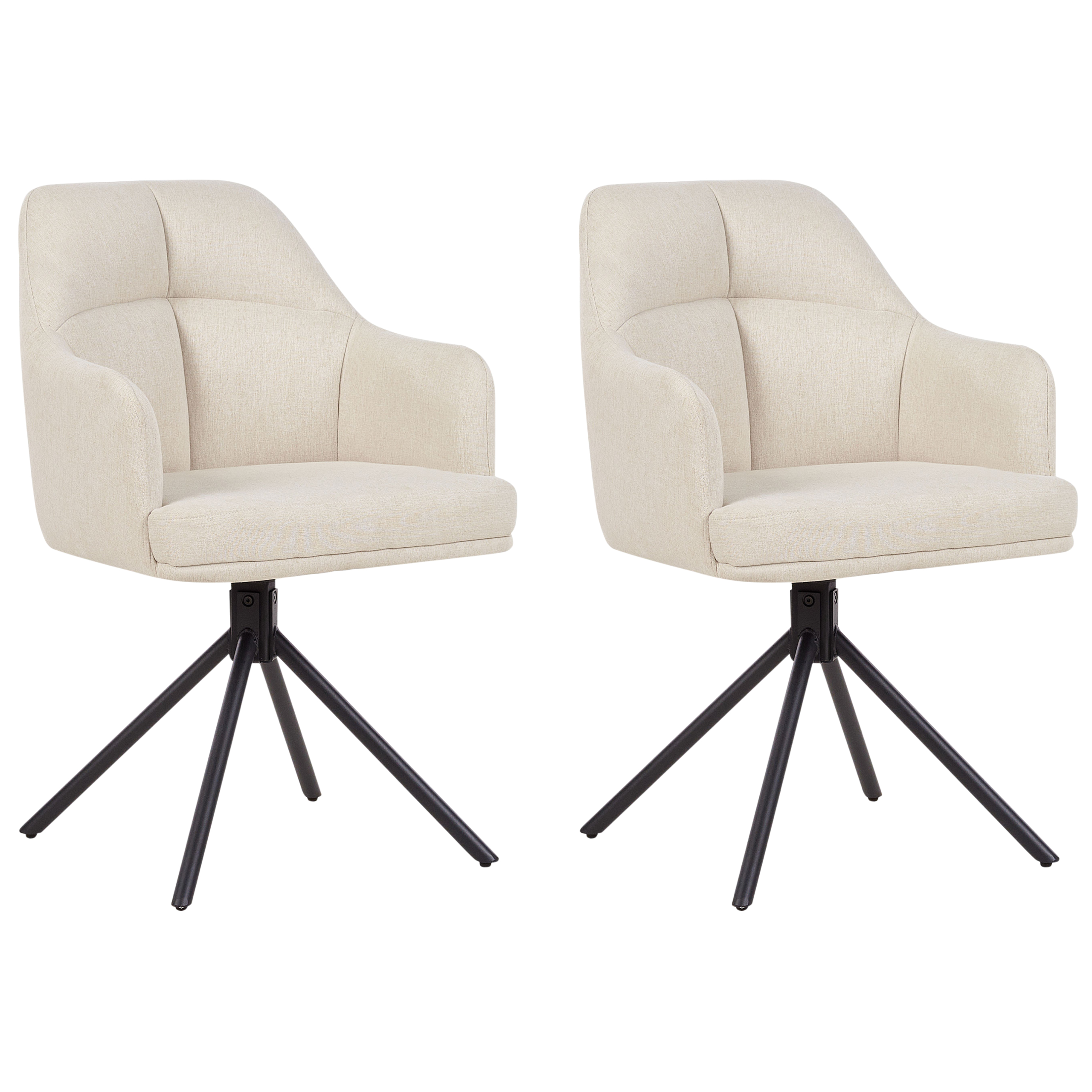 Ruokatuolisetti 2 kpl pyörivä MIRA Beige