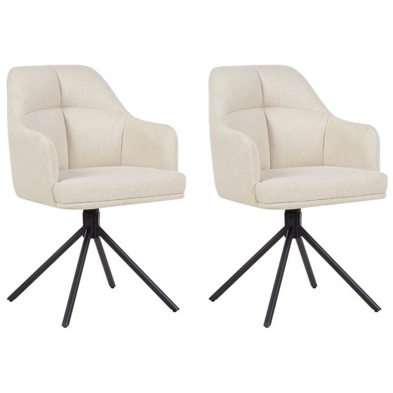 Ruokatuolisetti 2 kpl pyörivä MIRA Beige