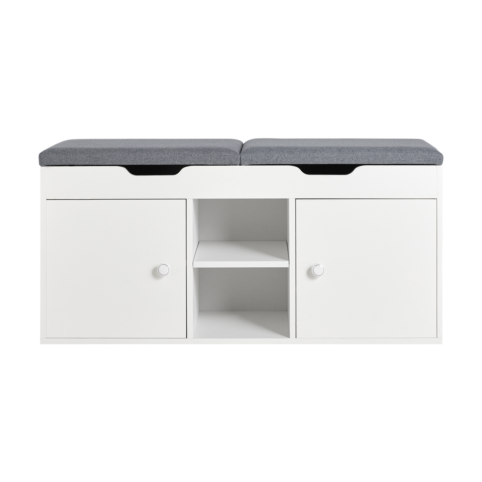 SoBuy Puukuitupenkki säilytykseen FSR96-W valkoinen