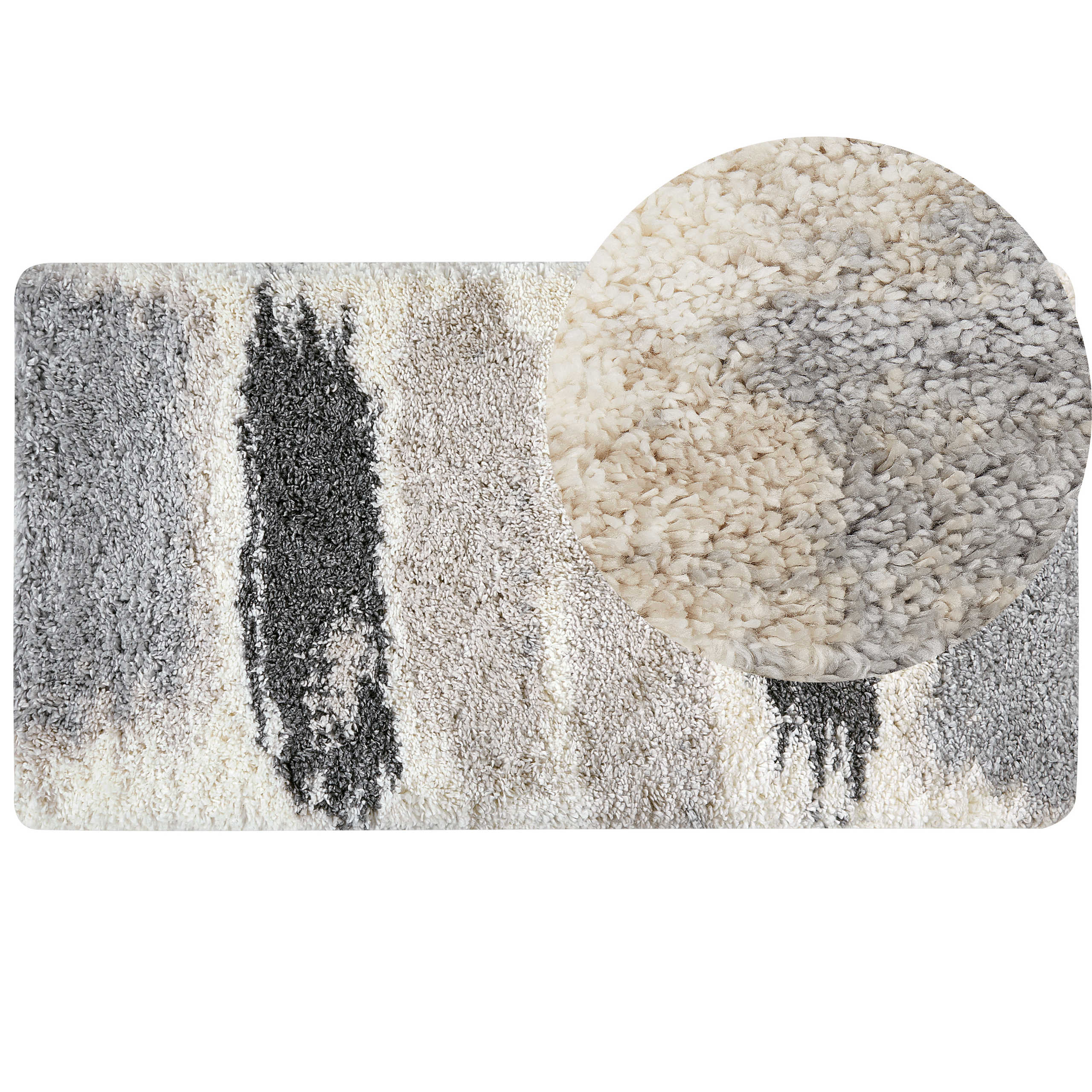 Korkeanukkainen matto MARTUNI Harmaa 80 x 150 cm