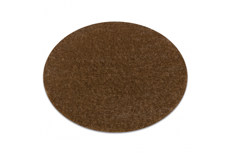 Matto BUENOS pyöreä 6650 shaggy, yksivärinen beige pyöreä 120 cm