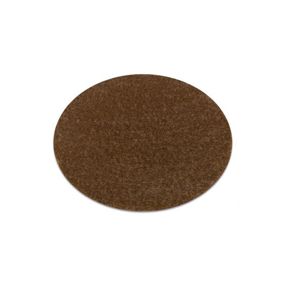 Matto BUENOS pyöreä 6650 shaggy, yksivärinen beige pyöreä 120 cm