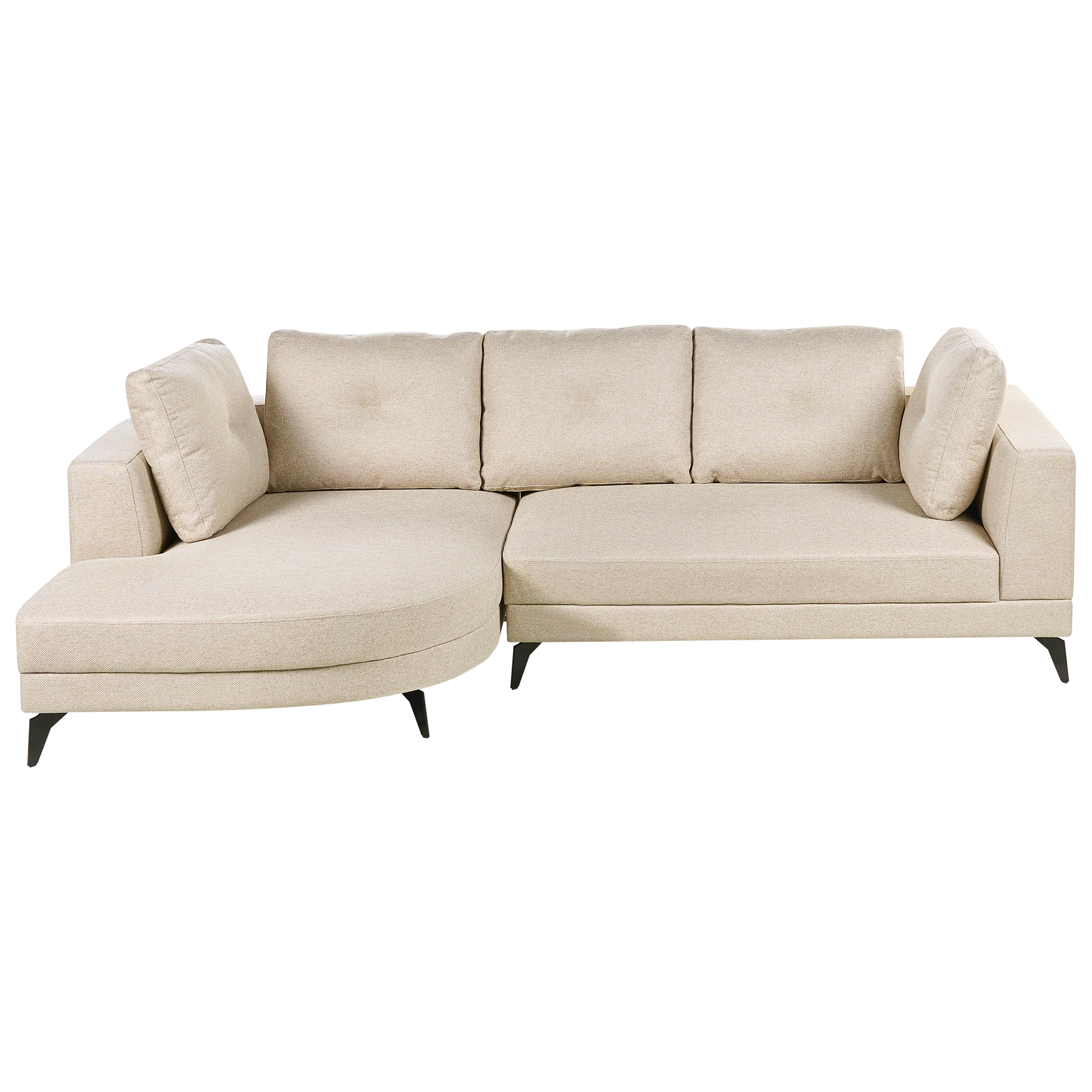 Kulmasohva 3-istuttava MARUM keinopellava Vaaleanbeige Oikea