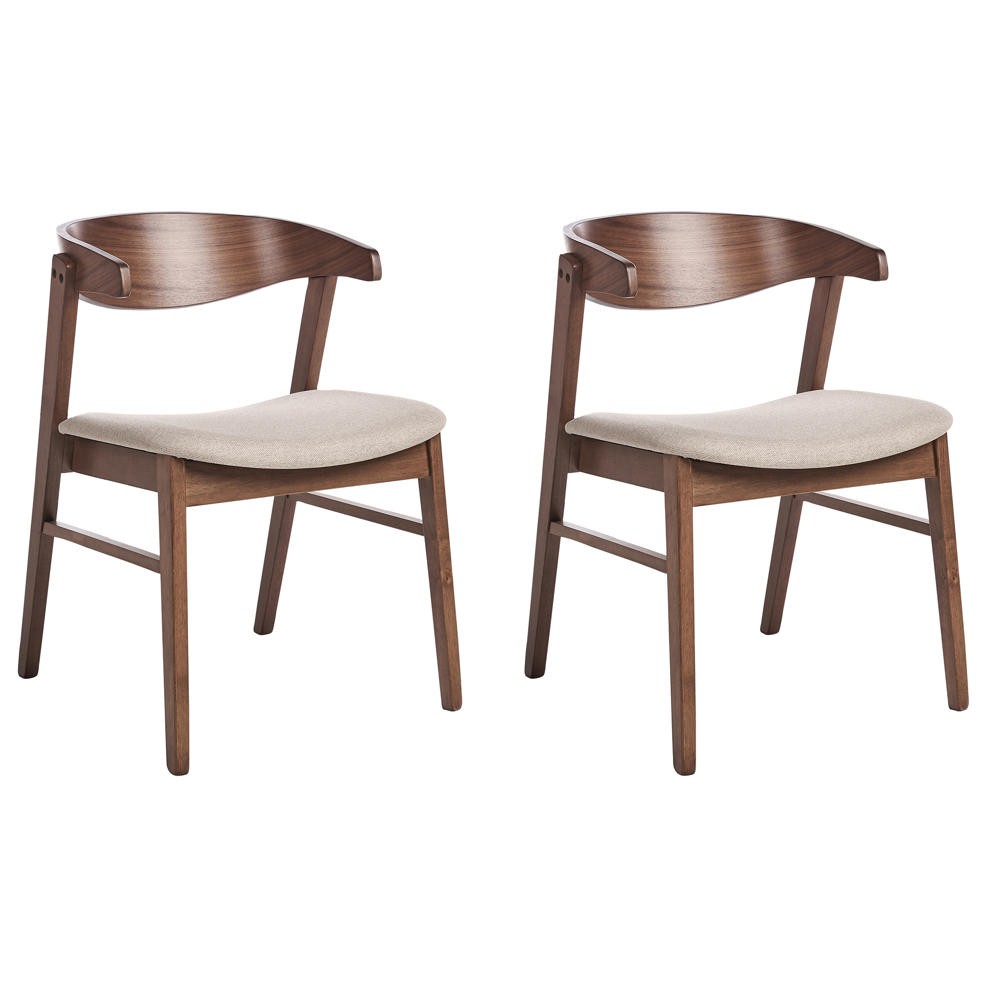 Ruokatuolisetti 2 kpl LILLY Kangas Ruskea/beige