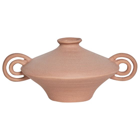 Kukkamaljakko SURFPERCH kivitavara 16 cm Vaaleanruskea