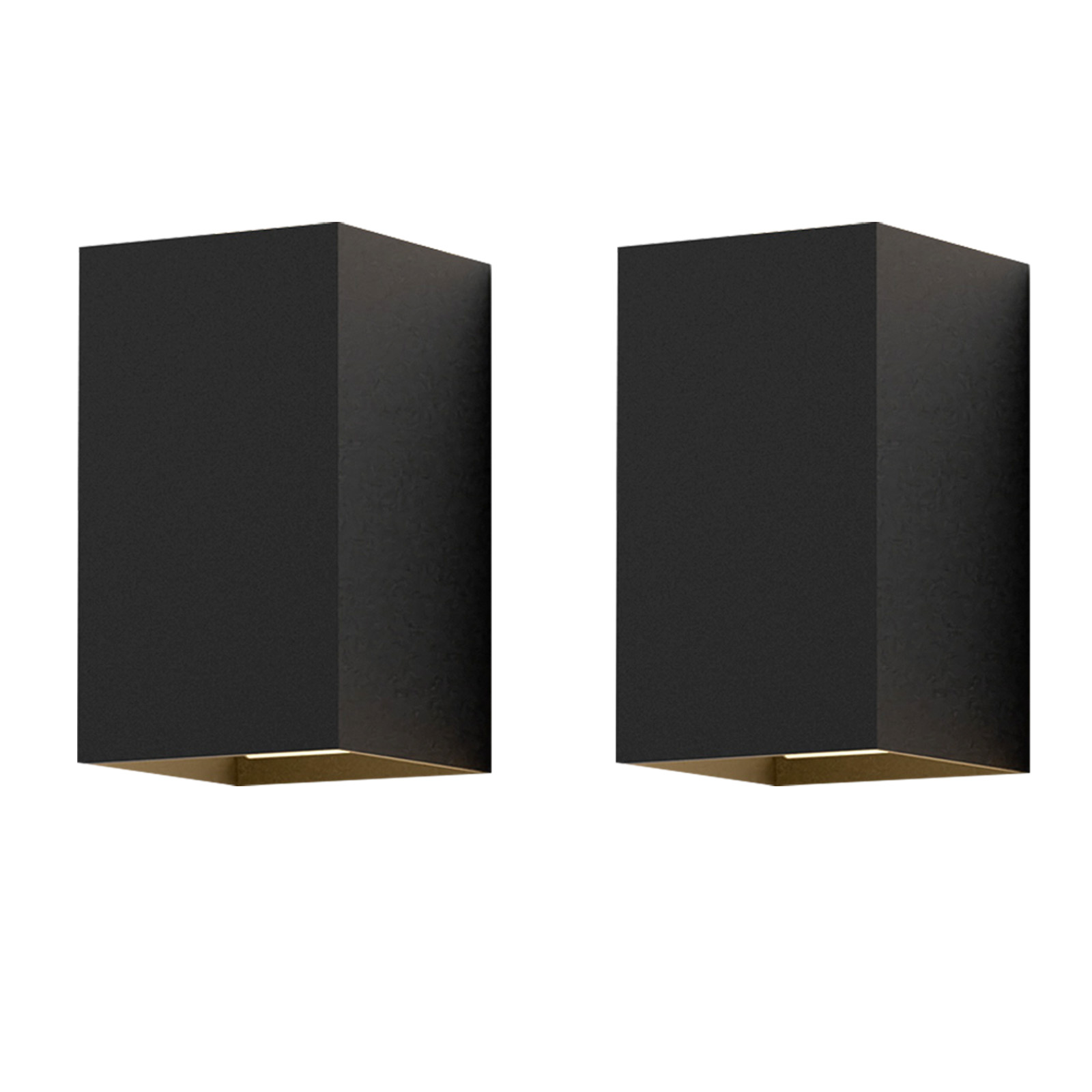 NETTLIFE 2Kpl, LED - seinävalaisin, ulko - ja, sisäkäyttöön: musta, seinävalaisin, ulkovalaisin, talon, seinävalaisin 5W IP65, lämmin valkoinen, 3000K