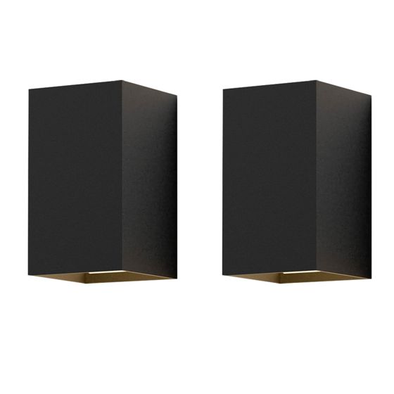 NETTLIFE 2Kpl, LED - seinävalaisin, ulko - ja, sisäkäyttöön: musta, seinävalaisin, ulkovalaisin, talon, seinävalaisin 5W IP65, lämmin valkoinen, 3000K