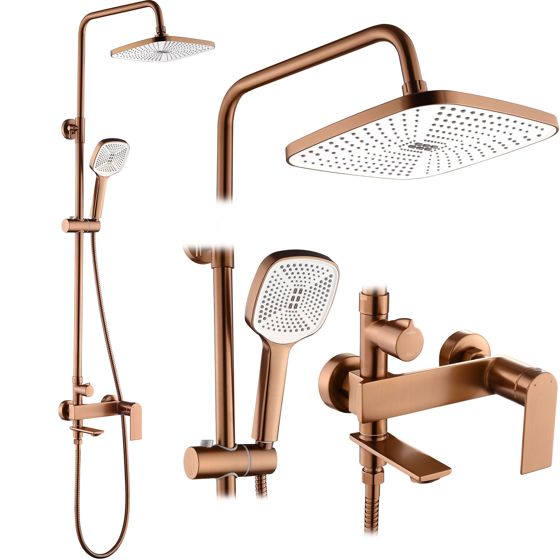 REA suihkusetti Storm harjattu kupari, 45X32X135CM