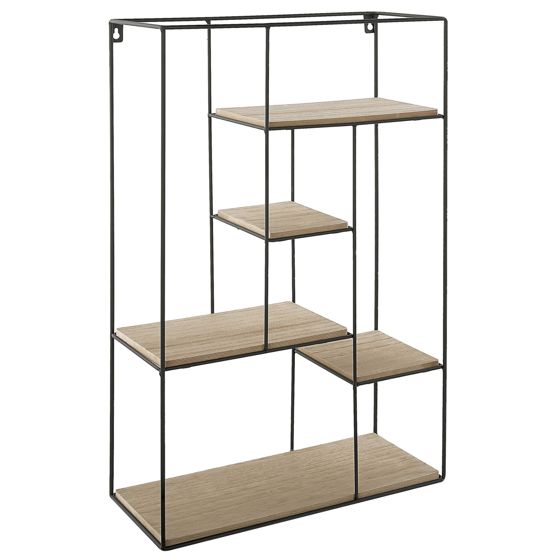 Seinähylly LAUREL Musta