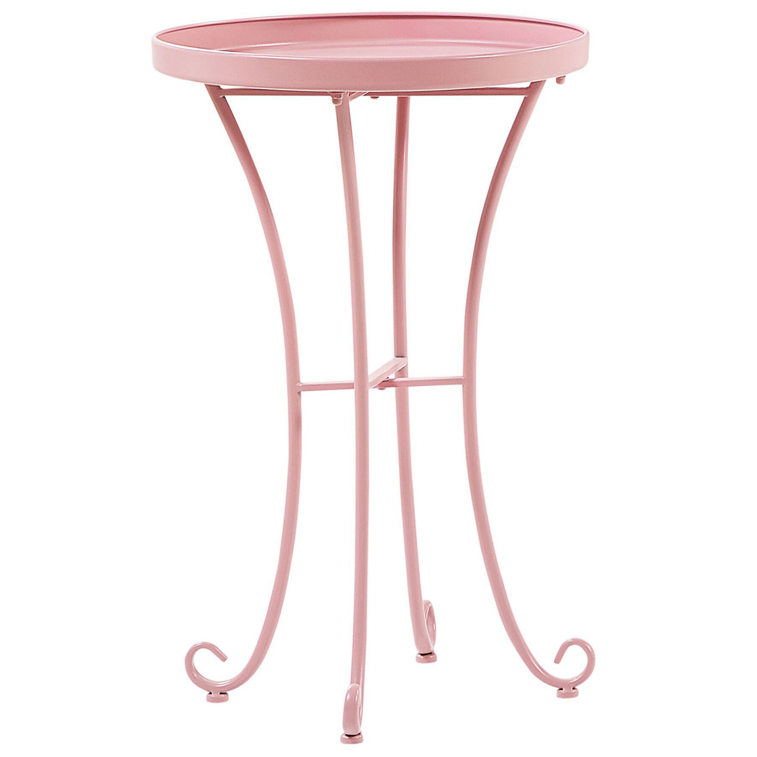 Ulkosivupöytä CAVINIA 40 cm 40 cm metalli Vaaleanpunainen