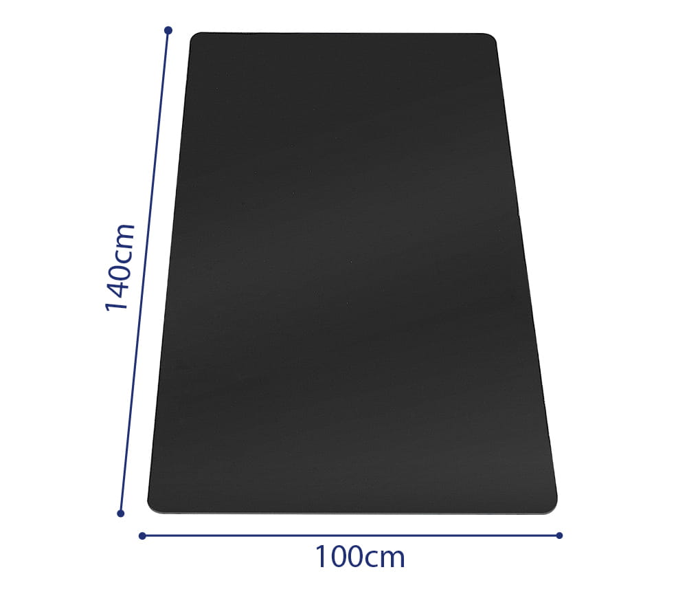 PVC-lattiasuojamatto - Leobert - musta - 140x100 cm