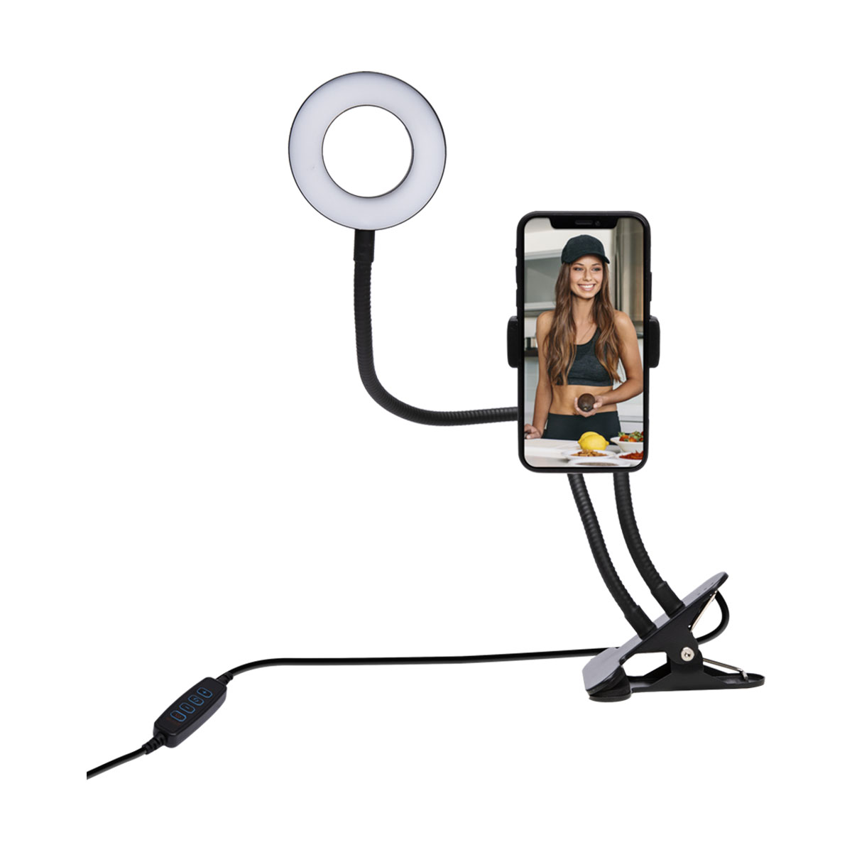 Vaikuttaja Sarja Valkoinen Valo Rengas Kiinnityspuristin