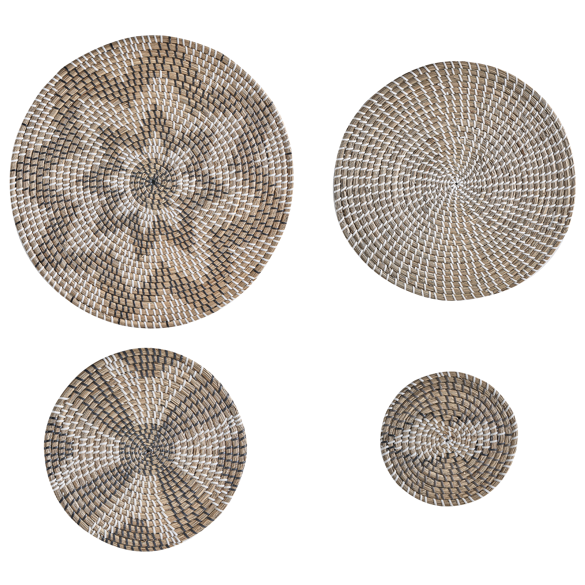 Seinäkoristesetti LAOCAI meriruoho 45/40/30/20 cm Musta