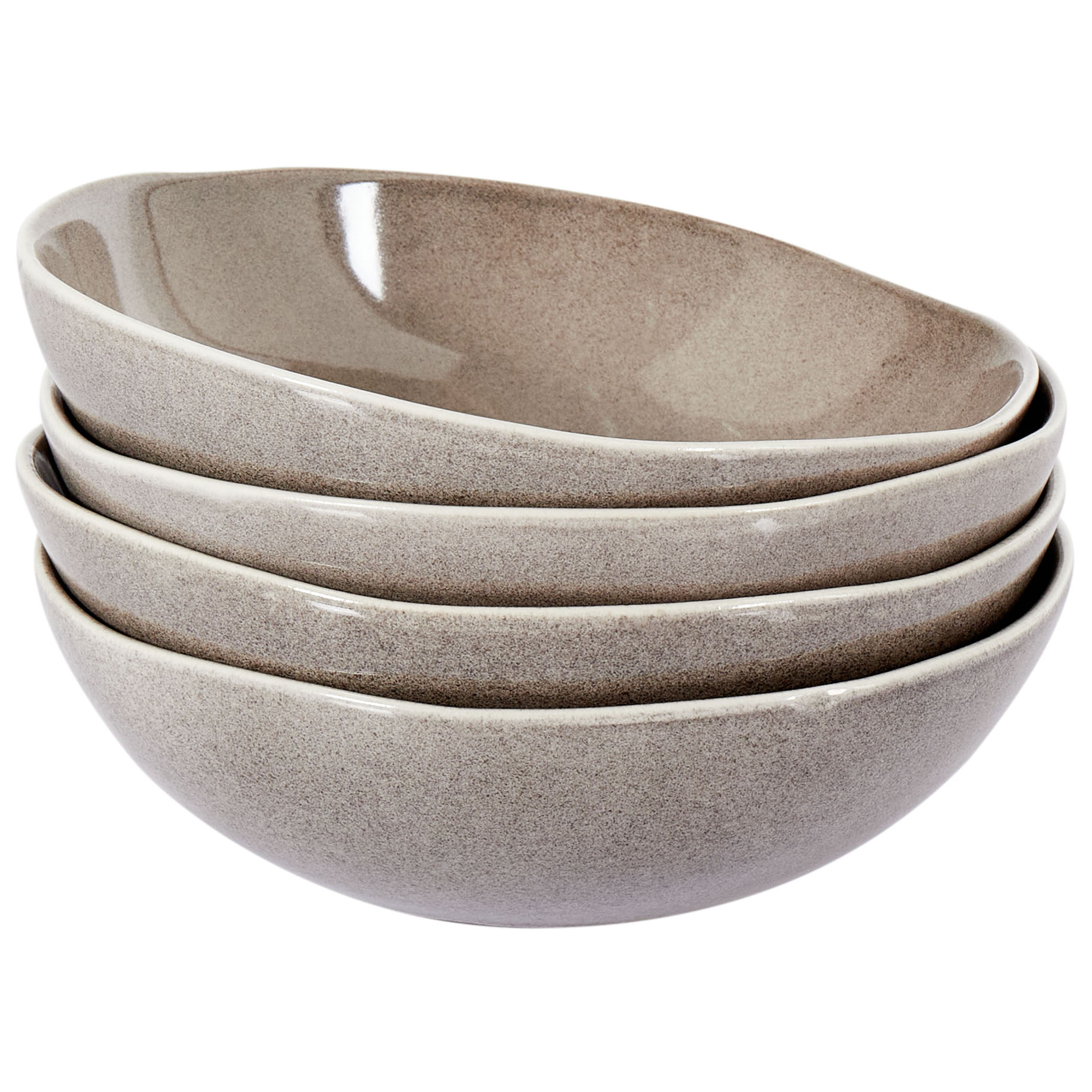 Syvä lautassetti 4 kpl COSTMARY kivitavara Harmaa