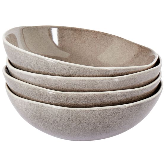 Syvä lautassetti 4 kpl COSTMARY kivitavara Harmaa