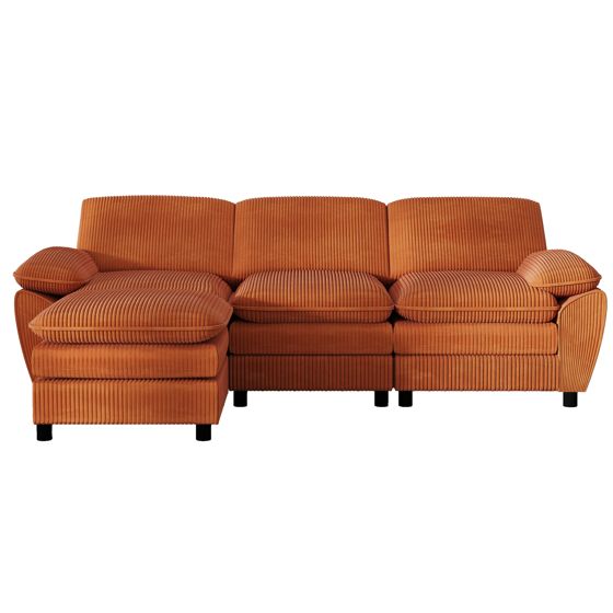 Modulaarinen Sohva, Irrotettava Muotoilu, Oranssi