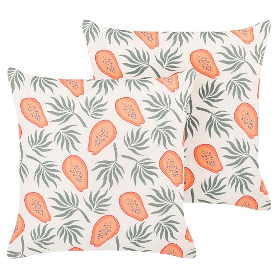 Koristetyynysetti 2 kpl AVENS 45 x 45 cm Monivärinen Kasvikuvio