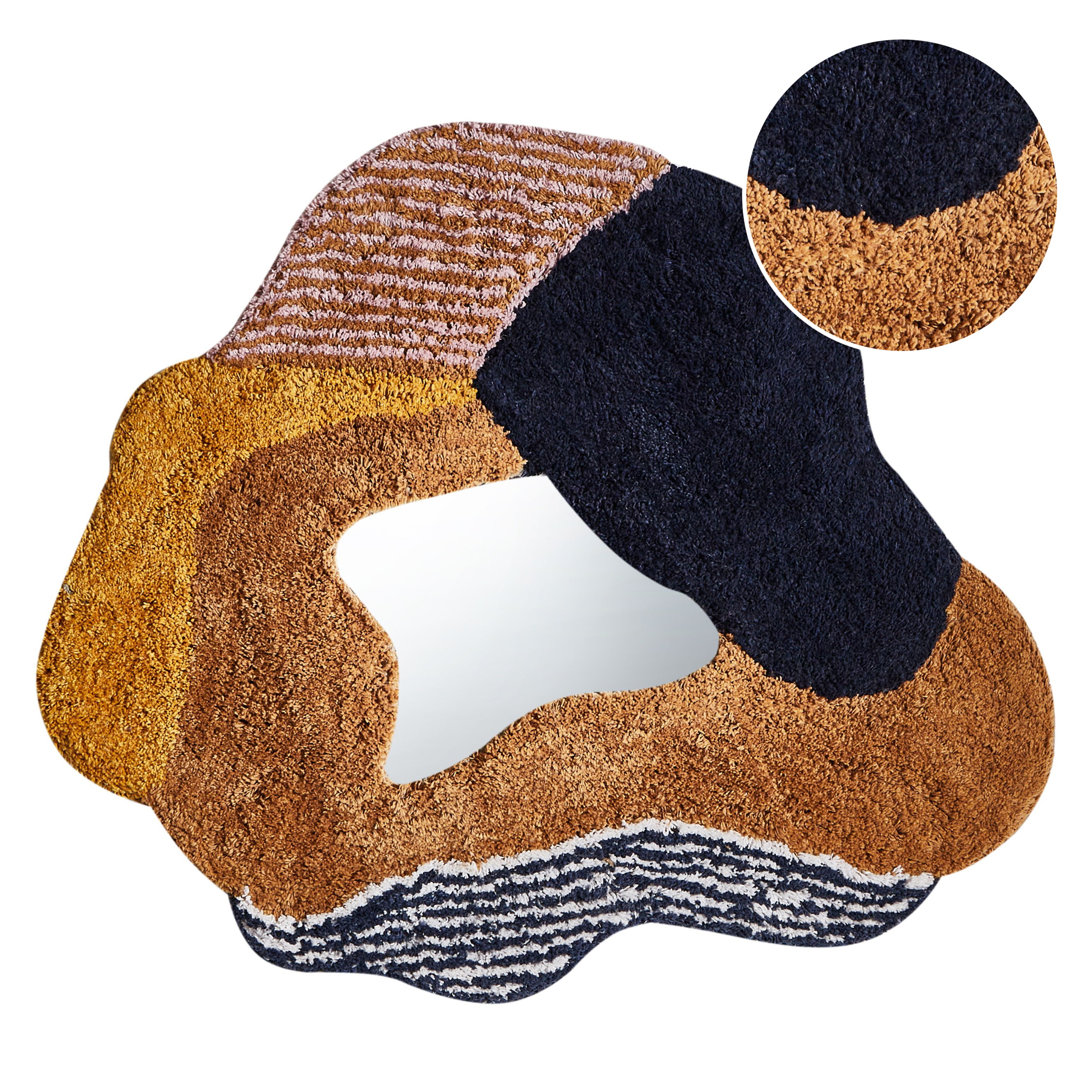 Seinäpeili ABASZA 60 cm 62 cm puuvilla Monivärinen