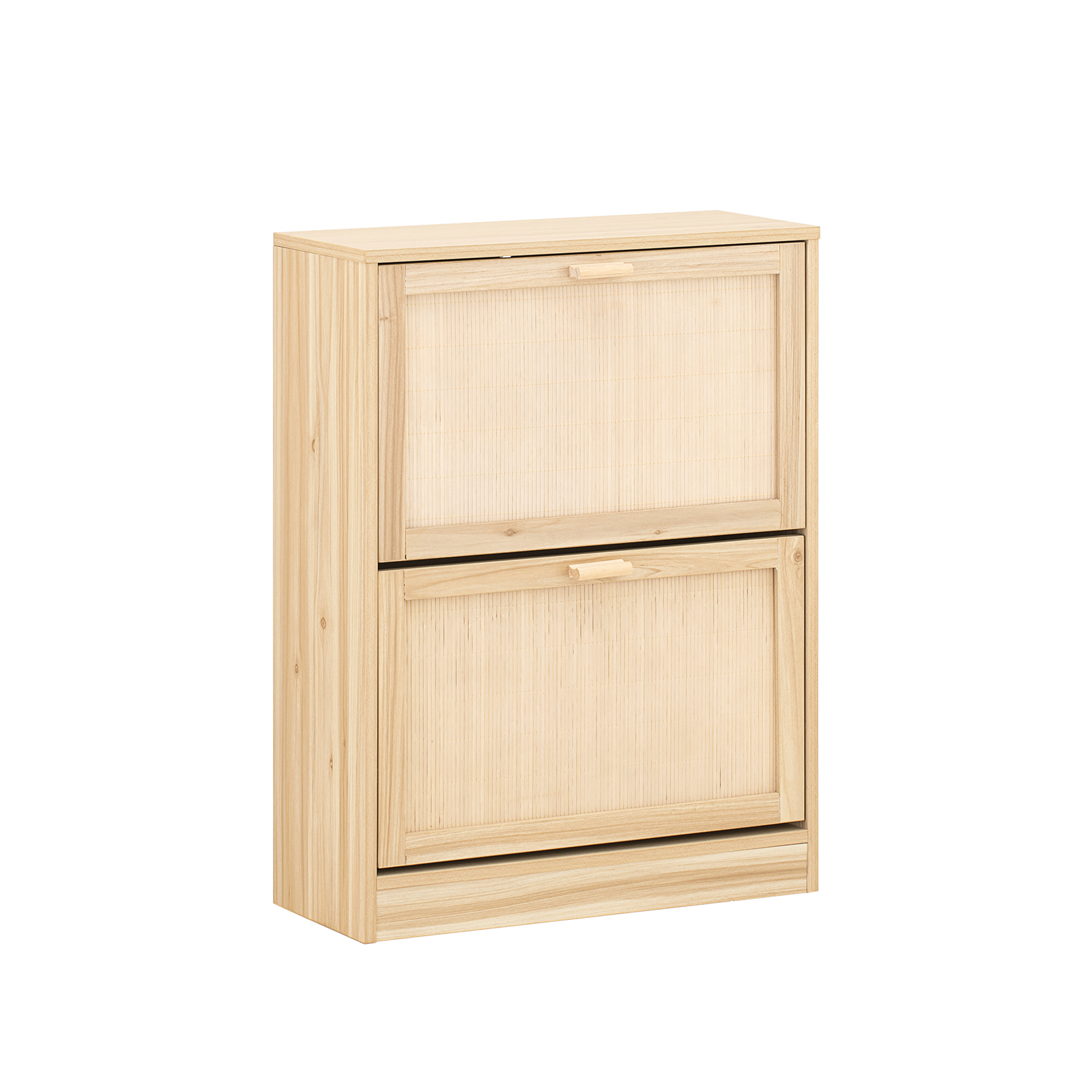 SoBuy Eteisen kenkähylly FSR160-N 2-ovinen luonnonvärinen 60x24x80cm