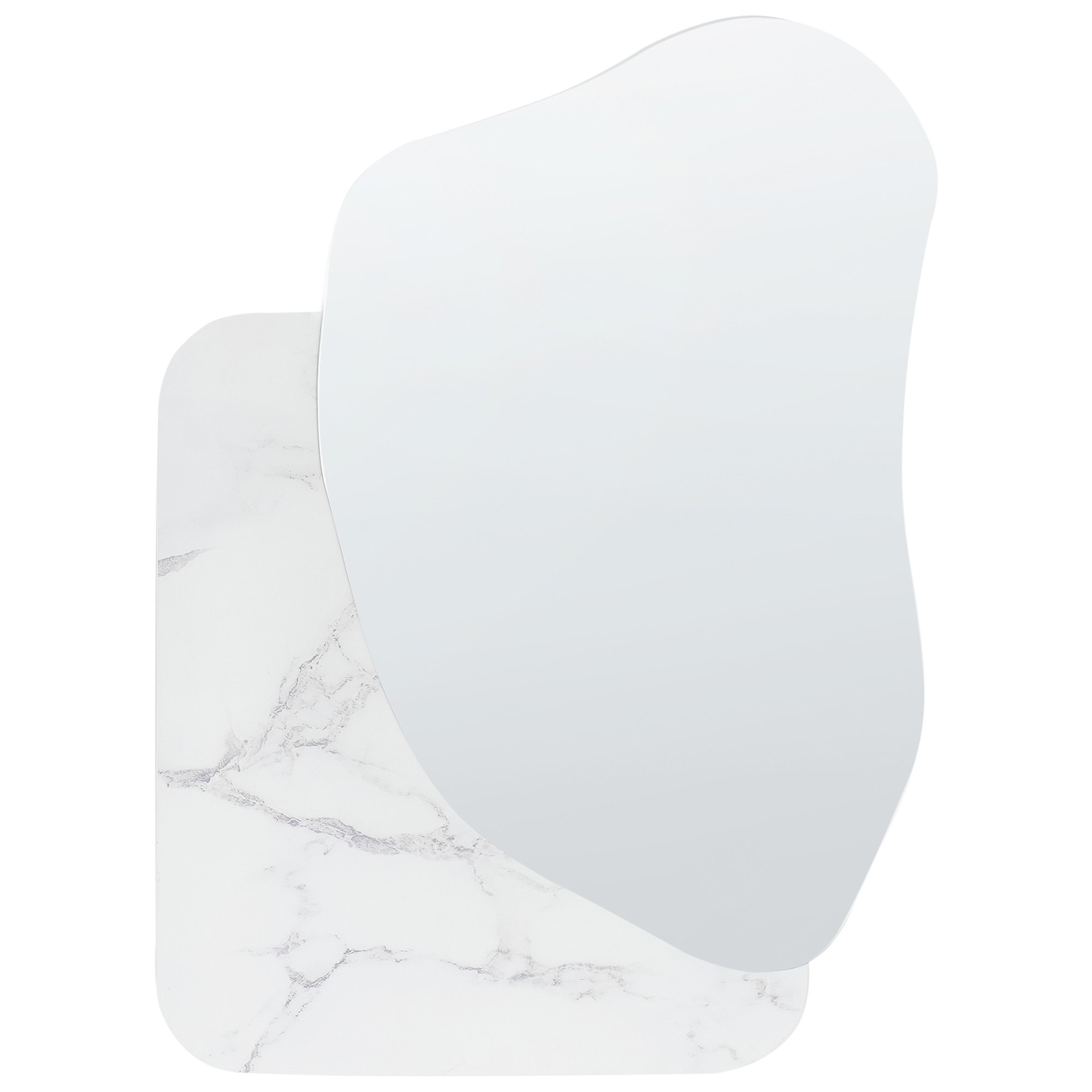 Seinäpeili ARVERT 60 cm 80 cm Valkoinen marmorikuvio