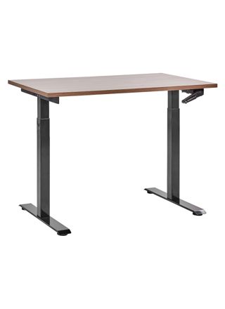 Manuaalisesti säädettävä työpöytä DESTINES Ruskea/musta 120 cm 72 cm