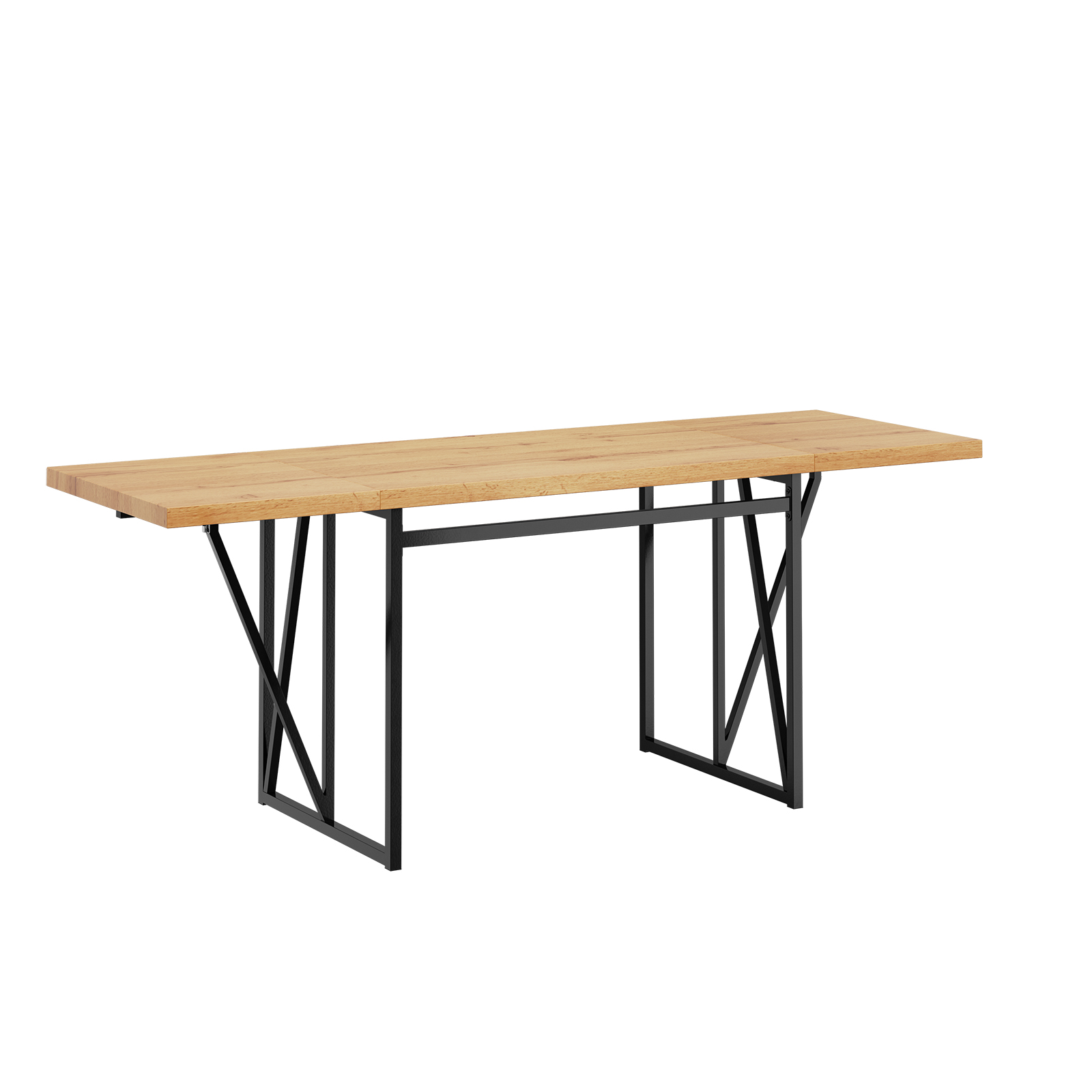 Laajennettava ruokapöytä vaalea tammi 200.0x96.0x76.0 cm FWT113-N