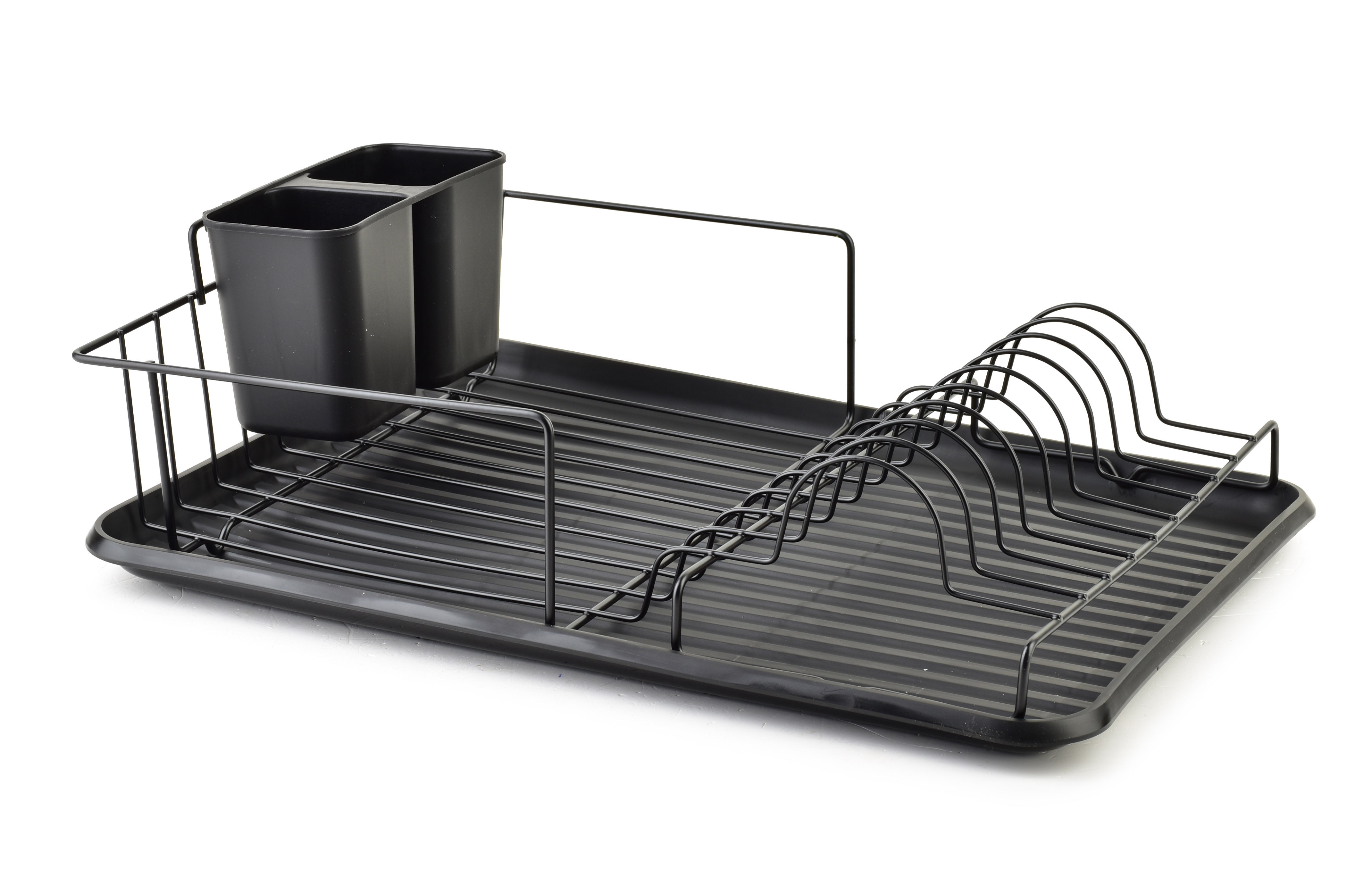 Astiankuivausteline metalli BASIC KITCHEN 42,5x31,5x13,4 cm musta 1 kpl