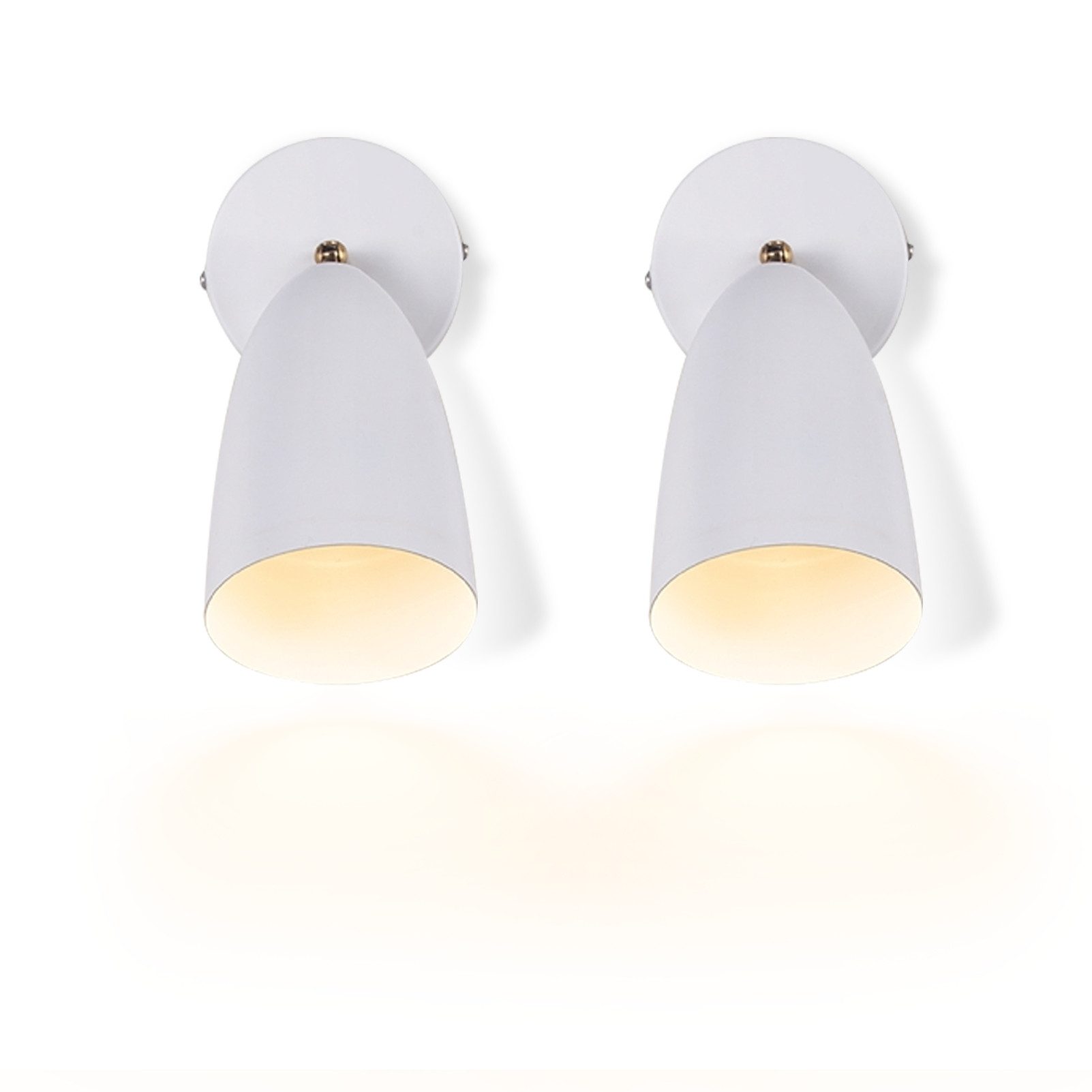 NETTLIFE Valkoinen sisäseinävalaisin, vintage, retro, makuuhuoneen seinäkohdevalaisin, GU10