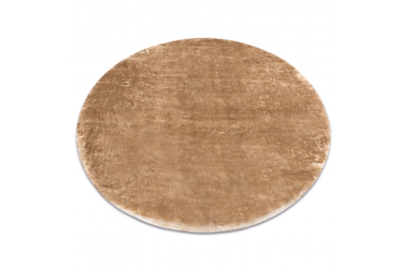 Matto LAPIN Shaggy pyöreä väri norsunluu / ruskea, liukastumisenesto, pese pyöreä 100 cm