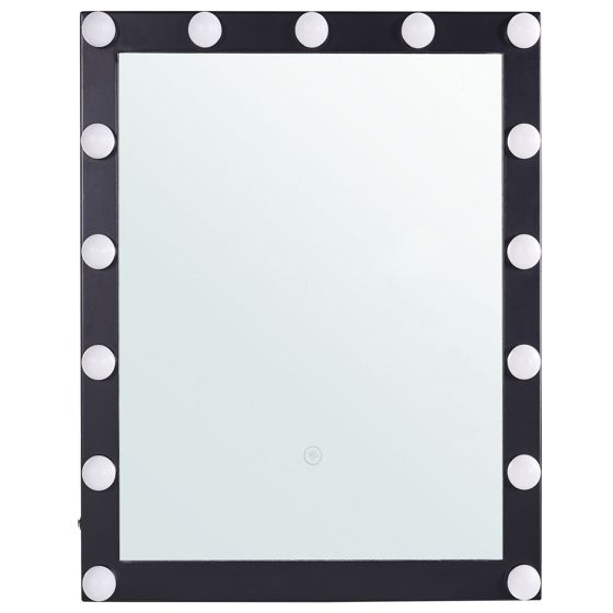 Kylpyhuoneen LED-peili ODENAS 50 cm 60 cm Musta