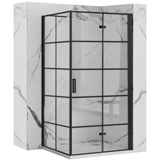 REA Suihkukaappi MOLIER 80X80 musta, 80X80X190CM