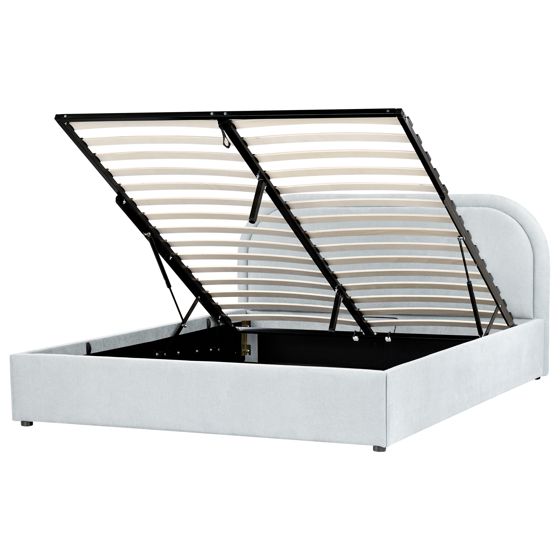 Sänky säilytystilalla kangas QUILLIEN 160 x 200 cm Vaaleansininen