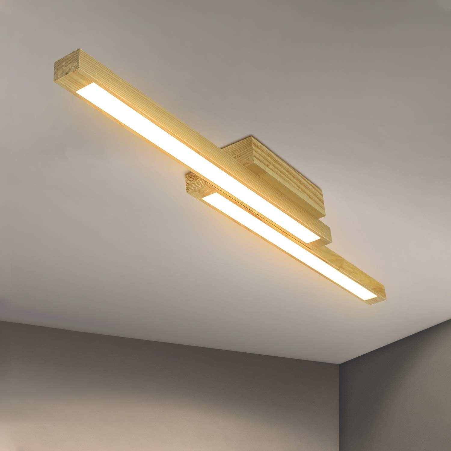ZMH LED-kattovalaisin 3000k olohuoneen valaisin 114 cm pitkä 2 valoa