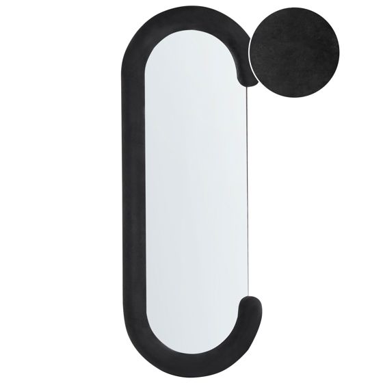 Seinäpeili LOCHES 54 cm 158 cm sametti Musta