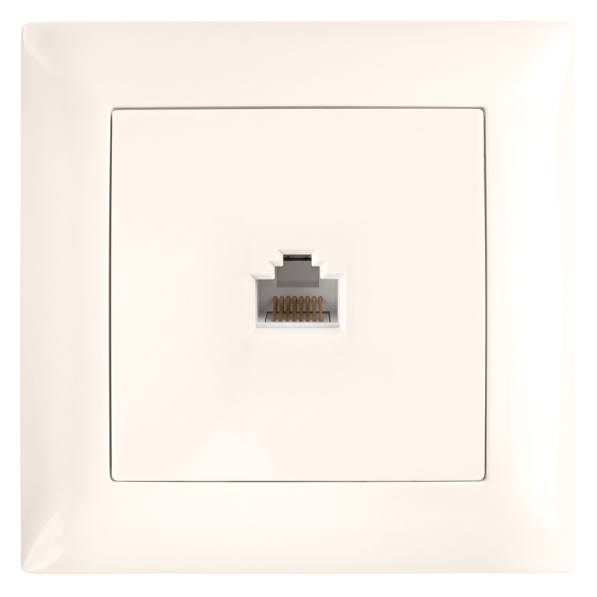 Toolight RJ45-pistorasia OSTE JNH010-S + kehys Beige 3x8, 4x8, 4cm