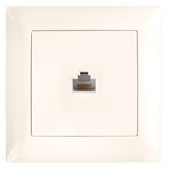 Toolight RJ45-pistorasia OSTE JNH010-S + kehys Beige 3x8, 4x8, 4cm