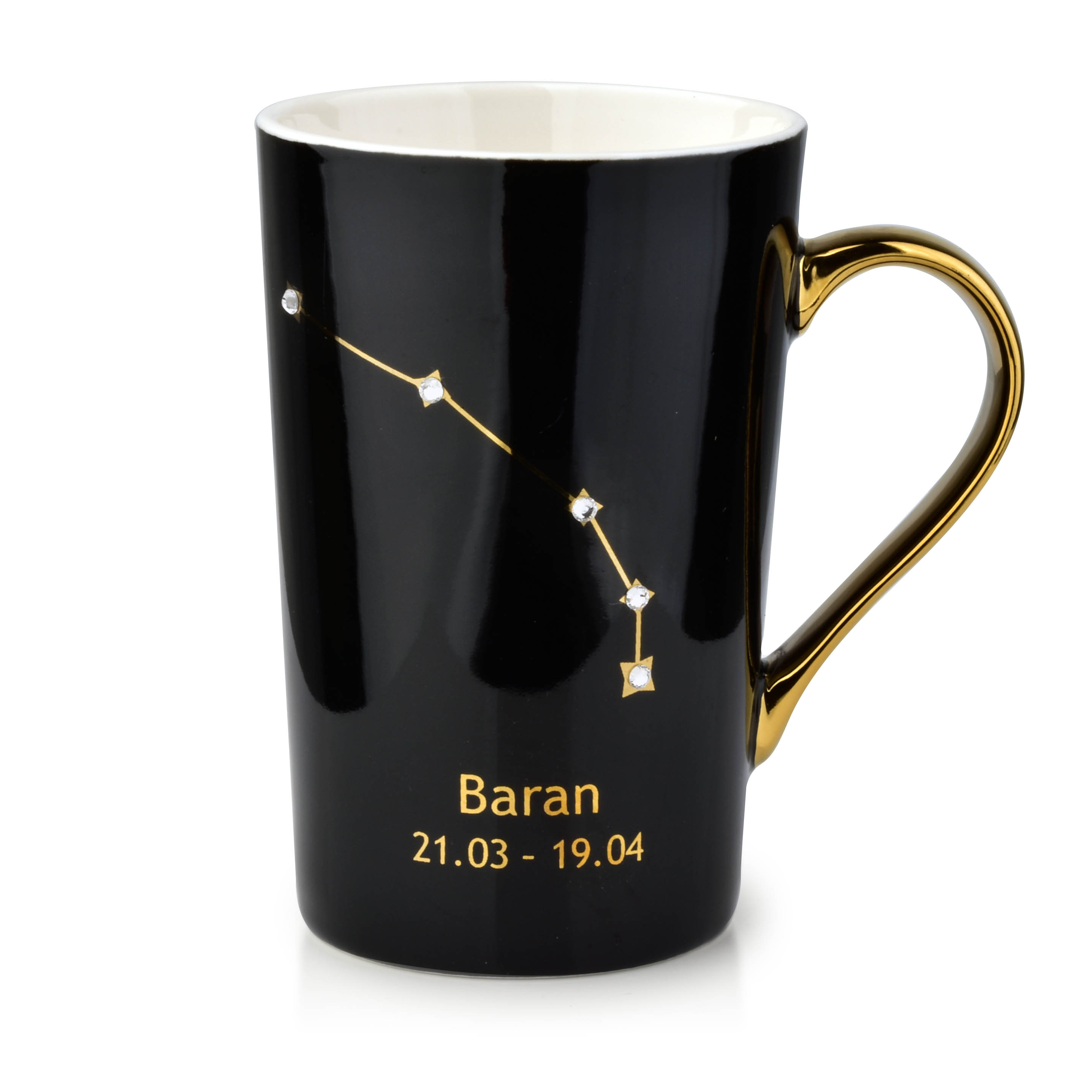 Muki Posliini Affek Design Zodiak Oinas 430 ml Musta 1 kpl
