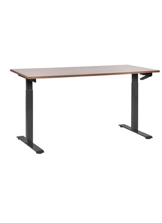 Manuaalisesti säädettävä työpöytä DESTINES Ruskea/musta 160 cm 72 cm