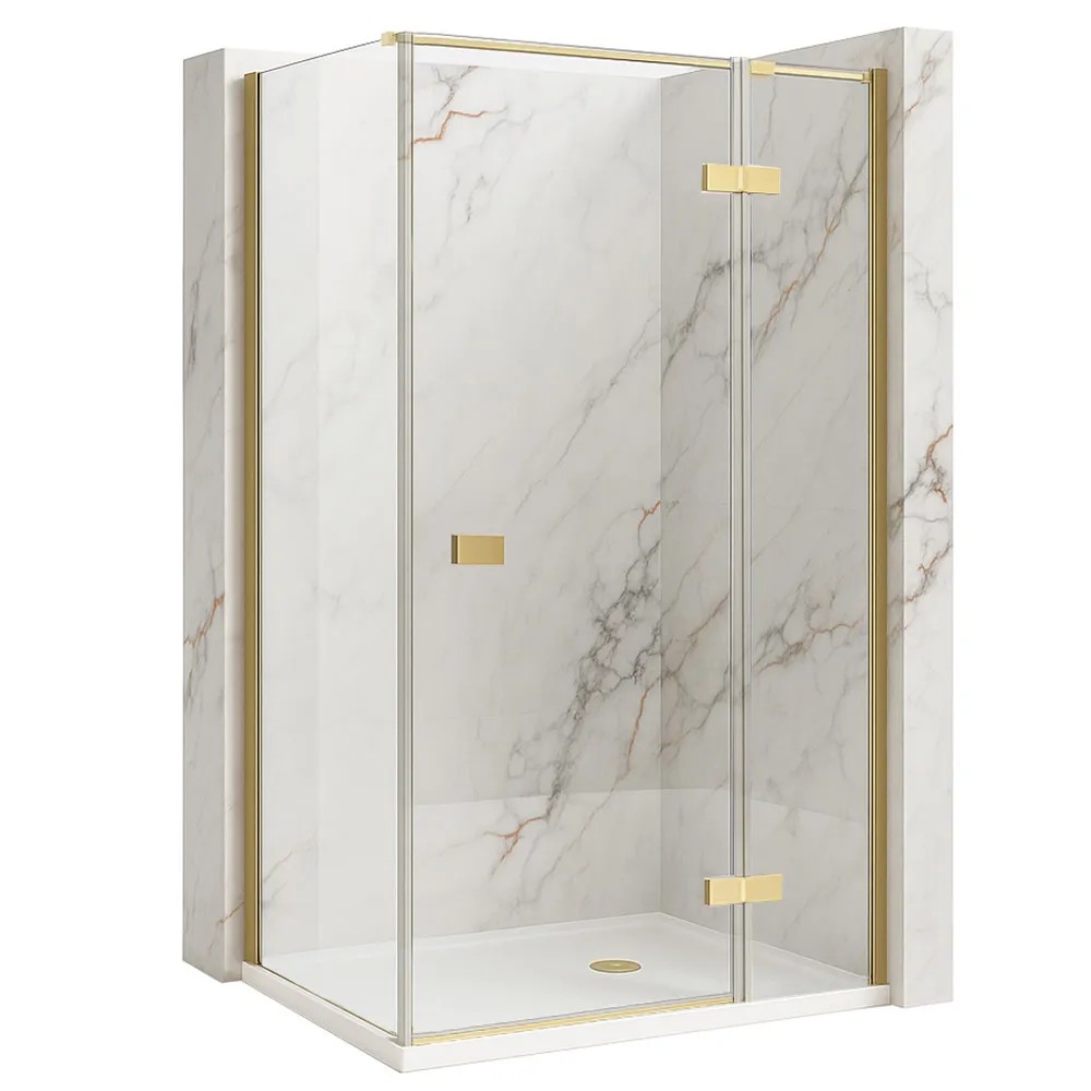 REA Suihkukaappi Atlas 120x90 LEFT harjattu kulta, 120X90X200CM