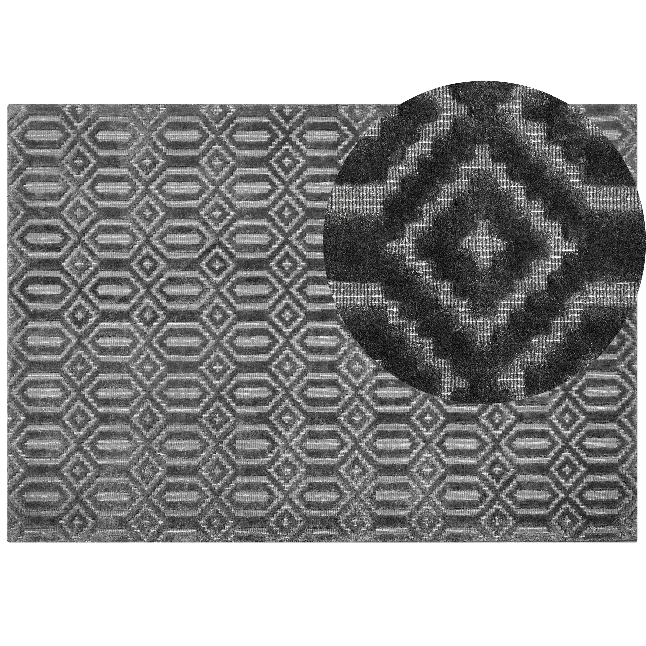 Matto ADATEPE Tummanharmaa 160 x 230 cm viskoosi