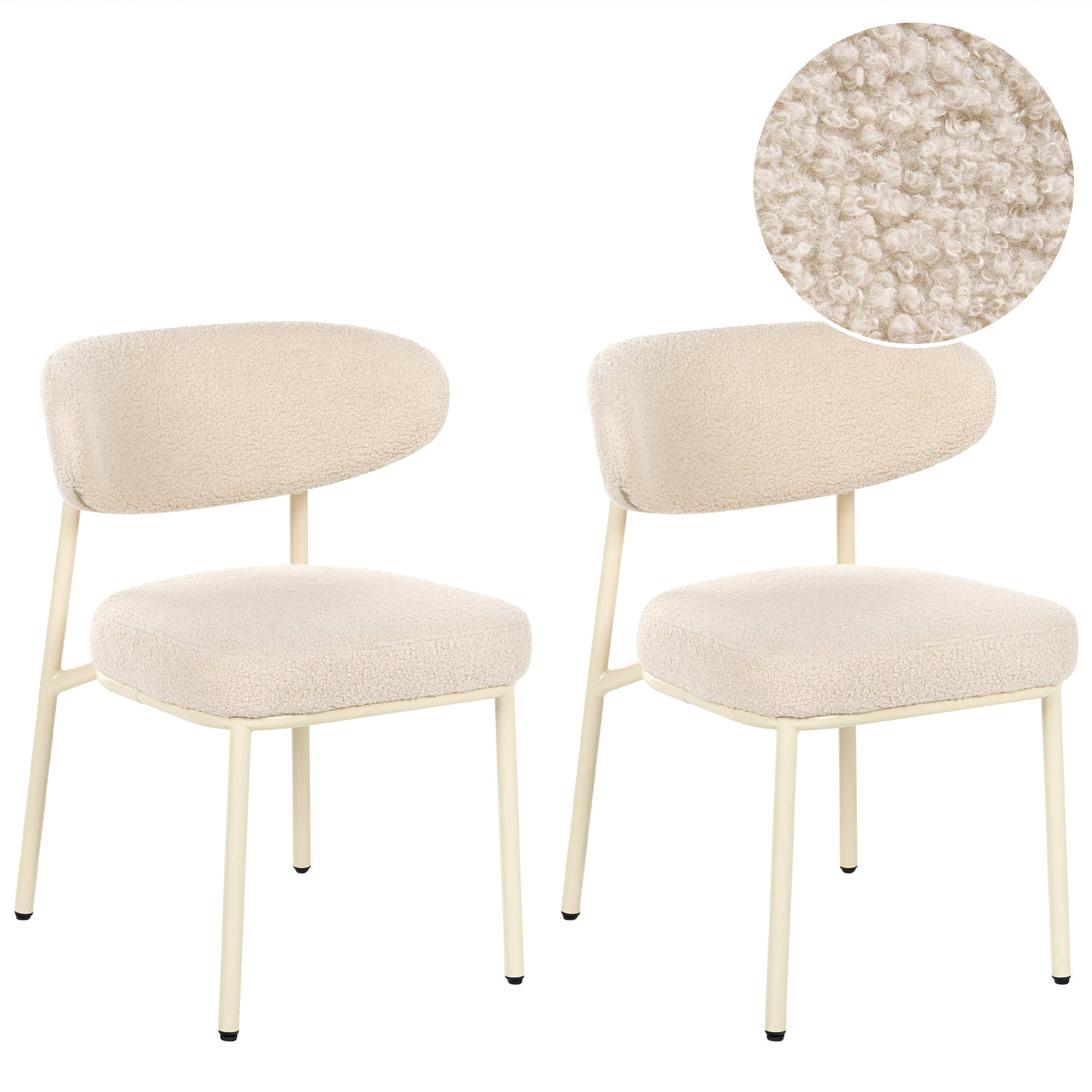 Ruokatuolisetti 2 kpl UNITY Buklee Vaaleanbeige