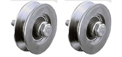 120mm V-urainen pyörä 2 kuulalaakerilla - 2 kpl:n sarja