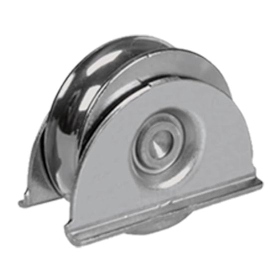 120 mm:n pyöreä urapyörä 20, 5 mm:n ura upotetussa kiinnikkeessä