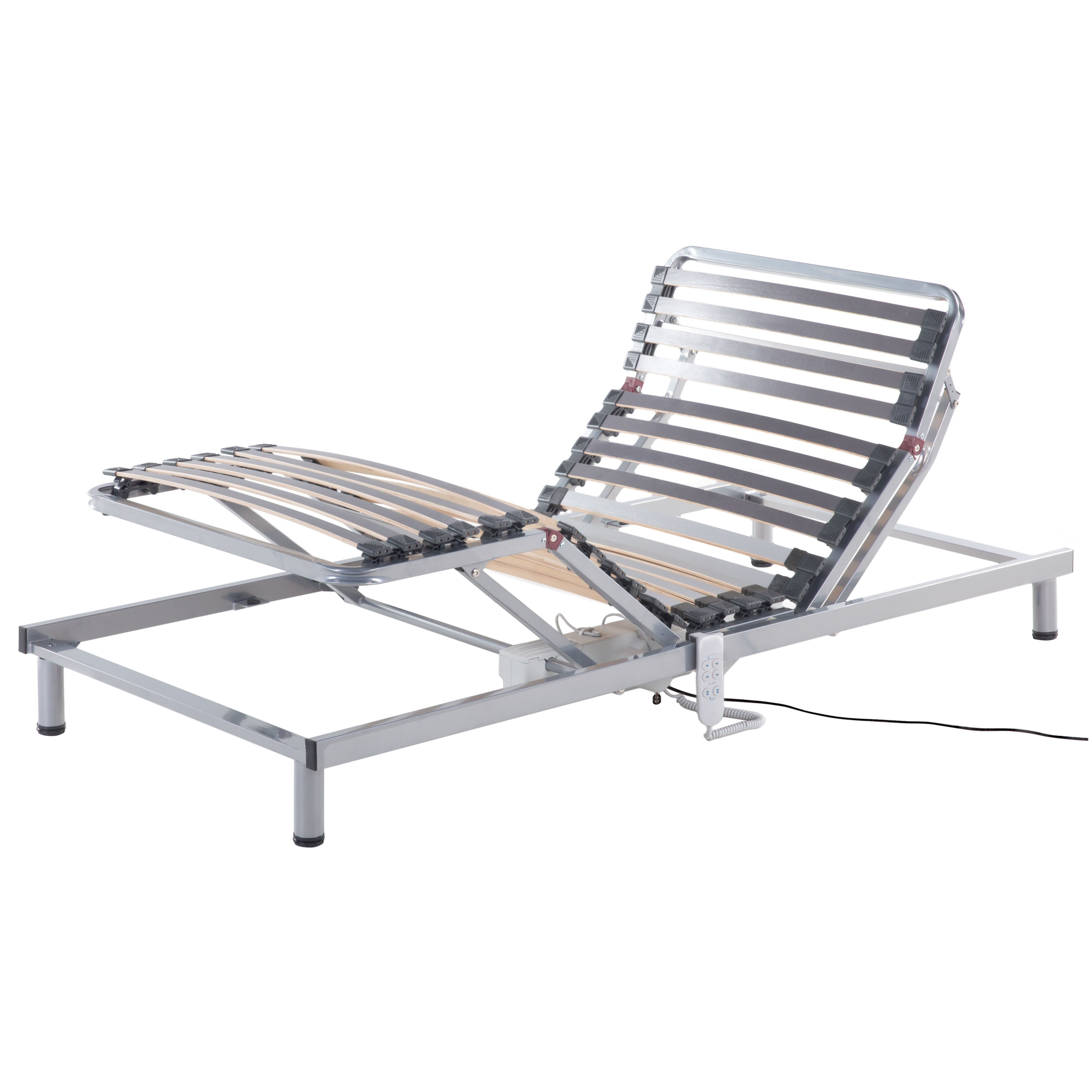 Sähkösäädettävä jalallinen sälepohja COMFORT 90 x 200 cm Harmaa