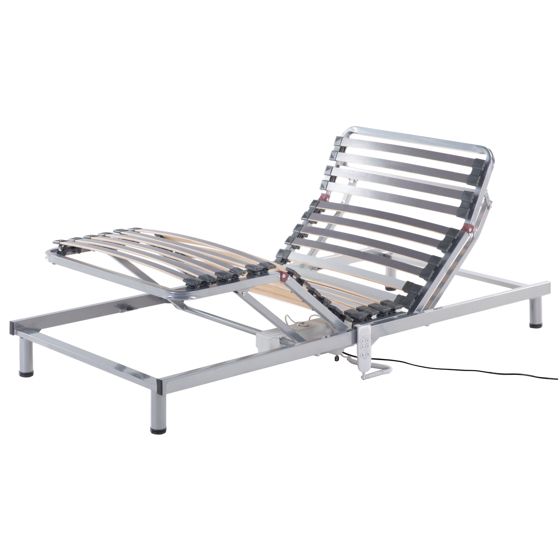 Sähkösäädettävä jalallinen sälepohja COMFORT 90 x 200 cm Harmaa