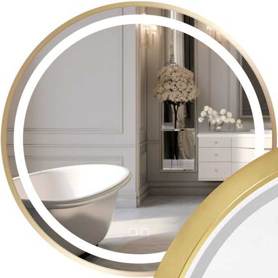 TUTUMI LED-seinäpeili MMJ 70 kulta, 4x70x70cm