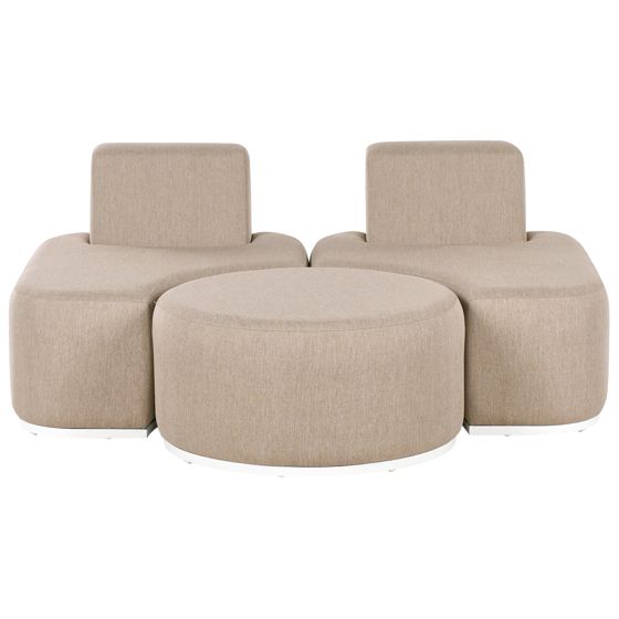 Ulkosohvaryhmä pöydällä 2-istuttava FABRO kangas Beige