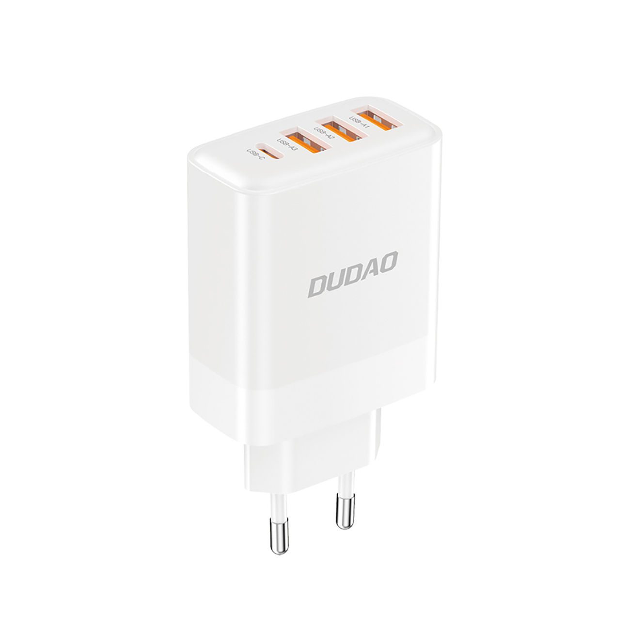 Seinälaturi 3x USB-A 1x USB-C PD 20W - valkoinen