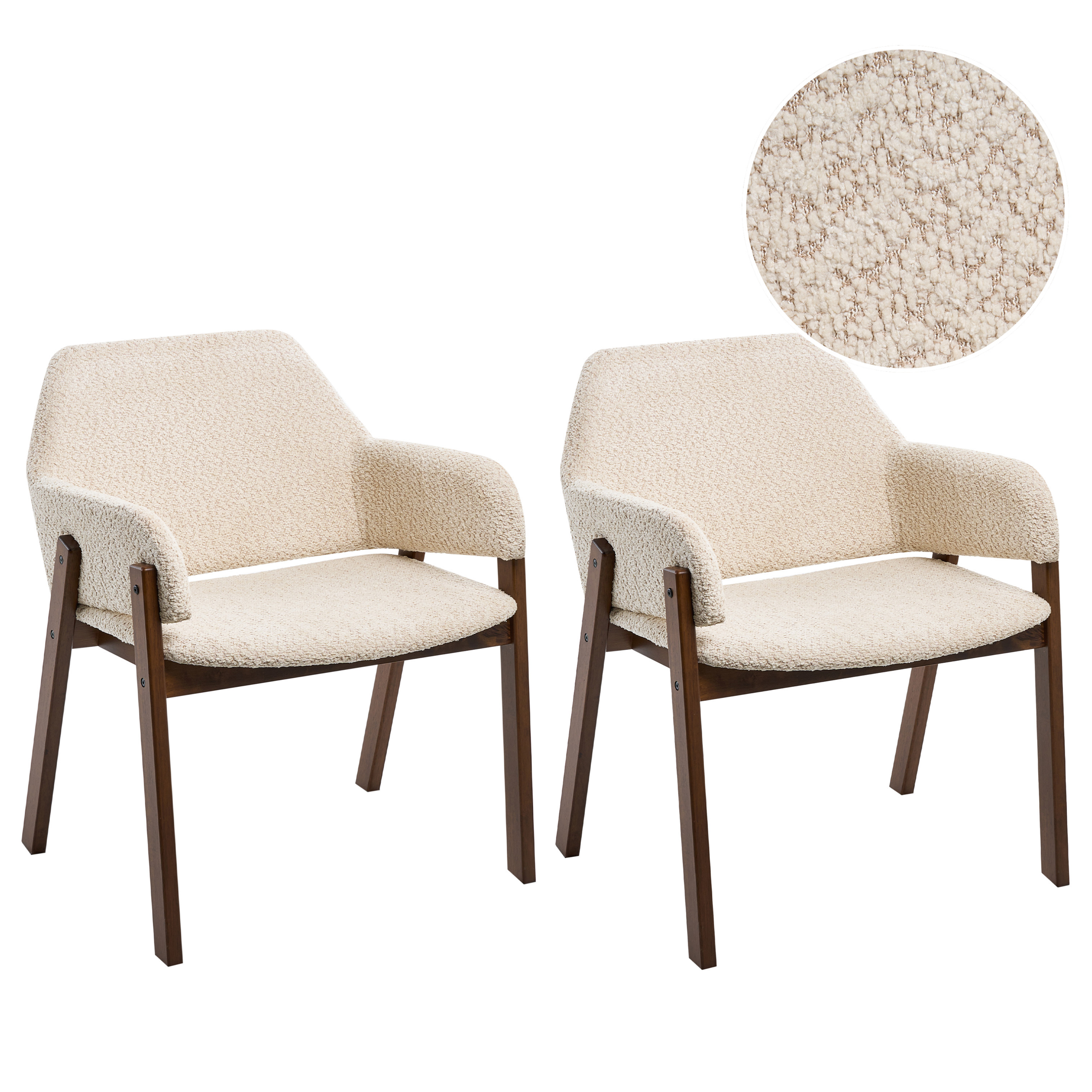 Ruokatuolisetti 2 kpl ALBION Buklee Vaaleanbeige